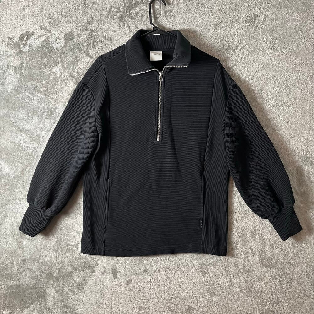 Varley Fulham Longline Ribbed Pullover Sweater Black Size XS Athleisure